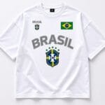 🇧🇷 Brasil CBF Oversized T-Shirt | Premium Football Fan Tee | ব্রাজিল ফুটবল জার্সি টি-শার্ট | Black & White | Unisex | Velzo Fashion