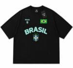🇧🇷 Brasil CBF Oversized T-Shirt | Premium Football Fan Tee | ব্রাজিল ফুটবল জার্সি টি-শার্ট | Black & White | Unisex | Velzo Fashion - Image 5