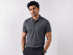 ๐ฅ Premium Charcoal Textured Polo Shirt for Men โ Smart Minimal Luxury Fit | Breathable Cotton - Image 6