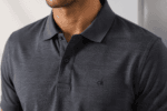 ๐ฅ Premium Charcoal Textured Polo Shirt for Men โ Smart Minimal Luxury Fit | Breathable Cotton - Image 5