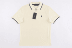 ๐ฅ Premium Cream Off-White Polo Shirt with Navy Blue Collar โ Smart Luxury Look for Bangladeshi Men | Ultra Soft Cotton - Image 2