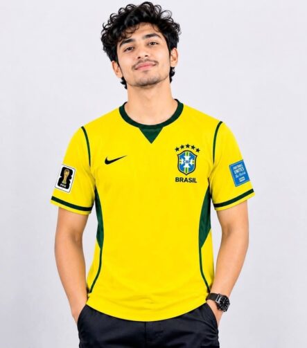 Brazil Premium Football Jersey for Men in Bangladesh