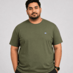 Velzo olive green men’s round neck half sleeve T-shirt 4XL